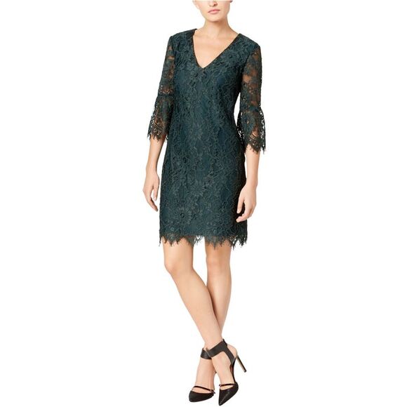 Trina Turk Womens Lace Sheath Cocktail A-line Dress, green, 6 Trina Turk Womens Lace Sheath Cocktail A-line Dress, green, 6